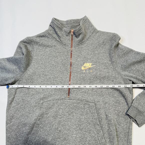 Nike Air Tracksuit Womens Large Heather Gray Quarter Zip Pullover Jogger 2 Piece - Picture 6 of 16
